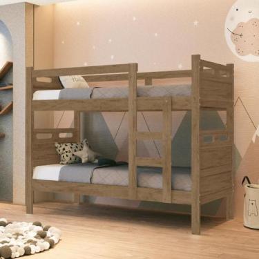 Imagem de Beliche Tamanho Solteiro Padrão Jaspe Acompanha 2 Colchões D33 Cores V