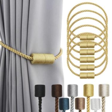 Imagem de Cortain Tiebacks Porlau Gold Strong Magnetic, pacote com 6