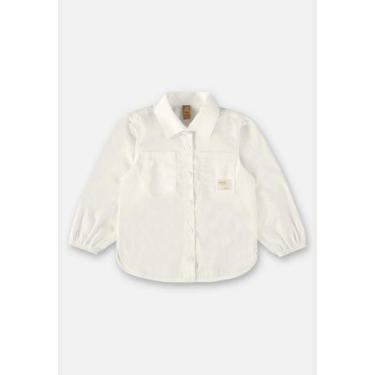 Imagem de Camisa Manga Longa Infantil Menina Up Baby, Off, White, 2