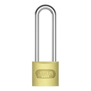 Imagem de Cadeado 30mm Haste Longa (75mm) Latonado - Stam