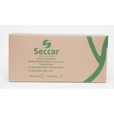 Imagem de Papel Higiênico SECCAR Interfolhado Cai Cai  Caixa com 10.000un