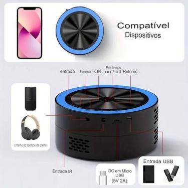 Imagem de Mini projetor LED para crianças suporte 1080p, tela de sincronização U