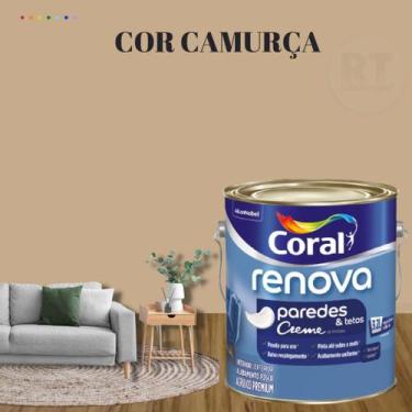 Imagem de Tinta Para Parede Acrílica Coral Renova Cor Marrom 3,2l Lavável Premiu