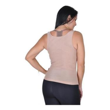 Imagem de Cinta Modeladora Feminina Slim Emagrecedora T-Shirt Térmica Ajuda Na P