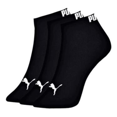 Imagem de Meia Puma Sapatilha Feminina 4725.001 C/3, Preto, Preto, Preto, 34-39