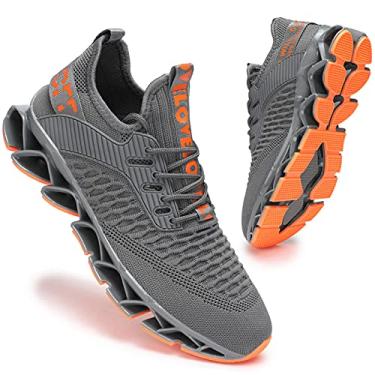 Imagem de Kapsen Tênis de corrida masculino Blade de malha respirável para caminhada, Cinza, 6.5