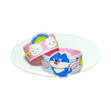 Imagem de Pulseira De Desenho Com Diamantes DIY Para Crianças, Brinquedo Artesan