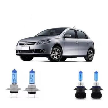 Imagem de Kit Lampada Super Branca Farol Baixo + Milha Gol Voyage G5 - Techone