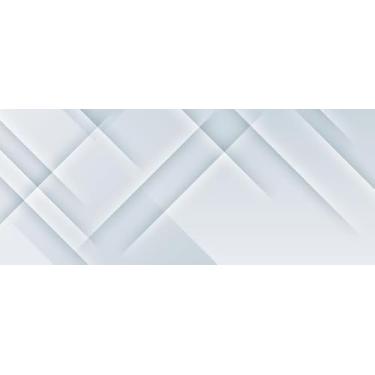 Imagem de Quadro Decorativo com Estampa White Abstract Geometricalshape Modern Banner 50 x 50 Papel 1 unidade