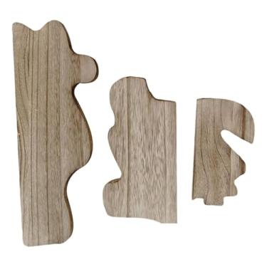 Imagem de predolo 3 peças de prateleiras flutuantes para banheiro, prateleiras de armazenamento de parede, organizador decorativo, suporte para vaso sanitário, estilo, Marrom Claro