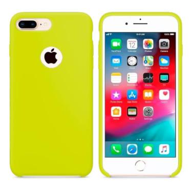 Imagem de Case Capa Capinha Silicone Aveludado pra iPhone 6 e 6S (Amarelo)