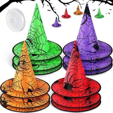 Imagem de Acessórios para fantasias de chapéu de bruxa de Halloween Shine 12 uni