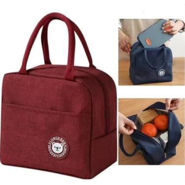 Imagem de Bolsa Lancheira Térmica Compacta – 4L, Mantém Marmitas, Frutas e Bebidas Frescas | Estilo Moderno e Colorido, Ideal para Trabalho, Escola e Passeios (Vermelho)