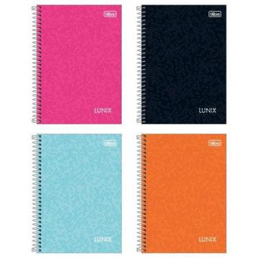 Imagem de Kit caderno capa dura 140mm x 200mm 160 folhas LUNIX tilibra