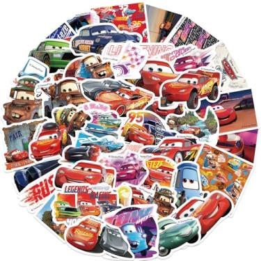 Imagem de Adesivos de desenho animado de carros do filme Disney, bonito decalque de vinil à prova d'água para caderno, laptop, estojo de viagem, telefone, bicicleta, garrafa de água, guitarra, computador, skate