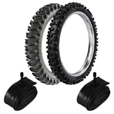 Imagem de Par Pneu Cross Trilha Off-Road 80/100-21 Rw33  + 110/90-19 Rw45 Rinaldi + Camara