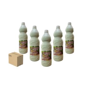 Imagem de Brilhex Limpa Pedras e Calçadas, Líquido Multiuso Desengordurante, 1 Litro, Caixa com 12 Unidades