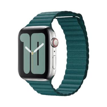 Imagem de Pulseira De Couro Para Apple Watch De 45mm 44mm 40mm 41mm 49mm 42mm, B