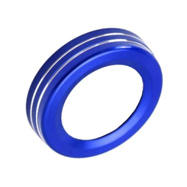 Imagem de Riloer Capa de botão de volume de áudio, 1 peça de decoração de anel de capa de interruptor de rádio de carro, acessórios de acabamento de tampa de botão interior compatíveis com Mercedes A B C E CLA