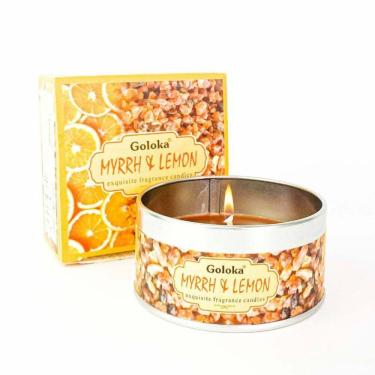 Imagem de Vela Aromática Em Lata Goloka Mirra E Limão 70 Gr Vegano