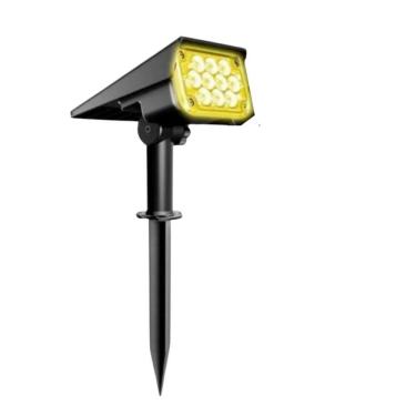 Imagem de Lampada Solar Jardim Parede Led Branco Quente