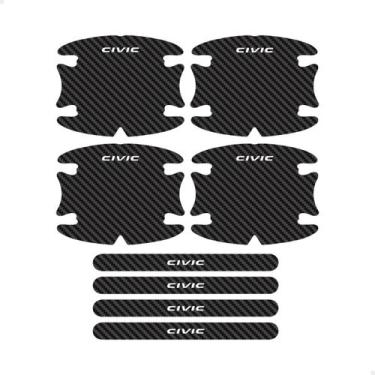 Imagem de Jogo Adesivos Protetor de Maçaneta Decorativo Carbono - SPORTINOX, CIV