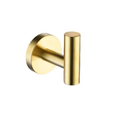 Imagem de Conjunto de acessórios para banheiro em ouro escovado, suporte para toalhas de parede em aço inoxidável, suporte para papel higiênico, gancho para roupão, gancho para roupão BG