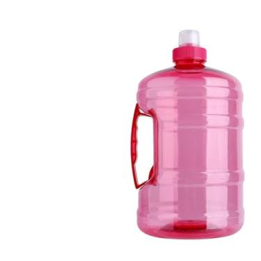 Imagem de Garrafa de água esportiva de grande capacidade 2L BPA Free Portable Water Jug com alça e boné para esportes ao ar livre e piquenique vermelho