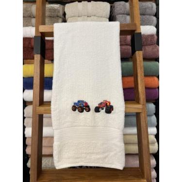 Imagem de Toalha de Banho Infantil Bordada Carros 22 - MADAME MARIE