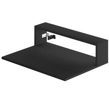Imagem de Suporte de Parede para Notebook Mesinha Multiuso em Mdf Reforçado 15mm Preto