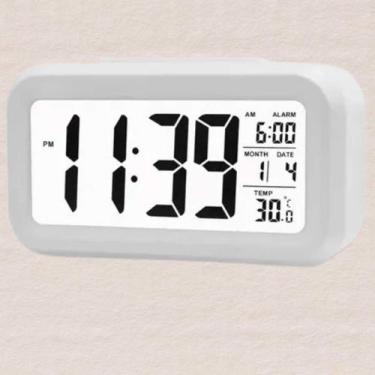 Imagem de Relógio de Mesa Despertador Termometro Digital Wincy PDB01032 - Cor Br