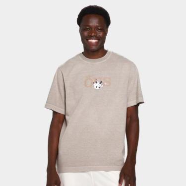 Imagem de Camiseta Öus Estampada Masculina, Marrom claro, G
