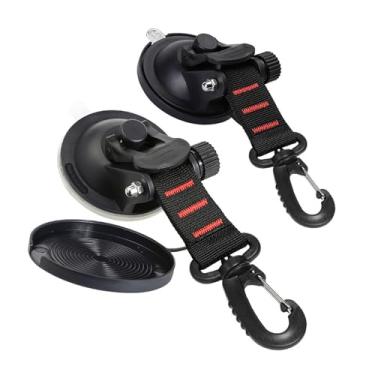 Imagem de NGHEY Âncora de ventosa com alças - Capacidade de carga resistente de 10 kg - Ganchos de amarração seguros para barracas de acampamento de carros, lonas, 2 pacotes de acessórios de acampamento com