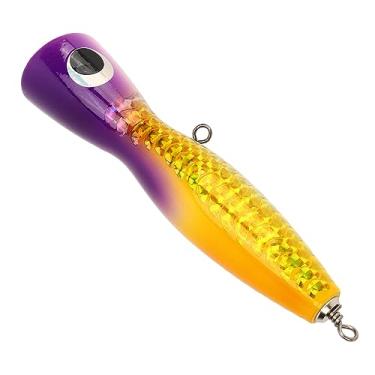 Imagem de Generic Big Popper Lure, 18cm 120g Basswood Fishing Popper (03 Roxo Amarelo)