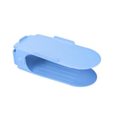 Imagem de Kit Organizador De Sapatos ReforçAdo (10 Ou 20 Unidades) - Com 3 Alturas ReguláVeis, Para TêNis E Saltos(Azul,10)