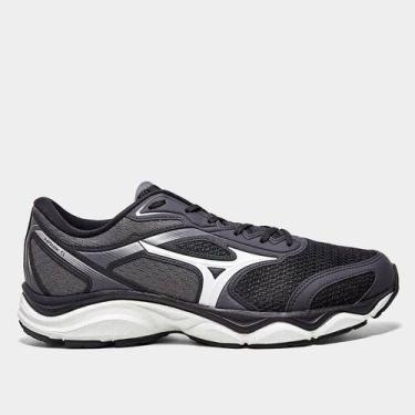 Imagem de Tênis Mizuno Hawk 5 Masculino, Preto, Branco, 38