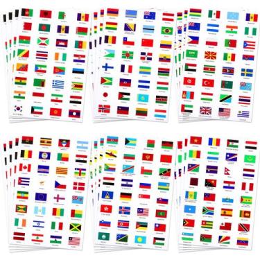 Imagem de Adesivos de bandeira Outus World Different Country para jornal (768)