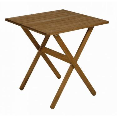 Imagem de Mesa de Madeira Maciça Dobrável para Área Externa 70cmx70cm Ipanema Mestra Móveis Polisten Nogueira