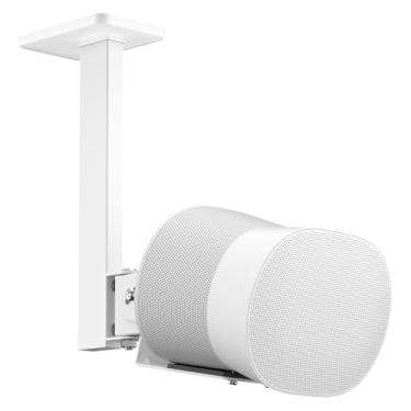 Imagem de Yibracki Suporte de alto-falante de teto giratório e inclinado para Sonos Era 300 suporte de teto branco - Suporte de teto para alto-falante resistente para Sonos Era 300 Suporte para melhorar a