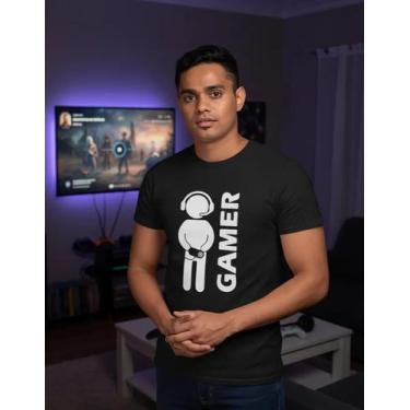 Imagem de Camiseta Gamer Video Game Xbox Ps4 Jogador Masculina - Blackchic, Pret