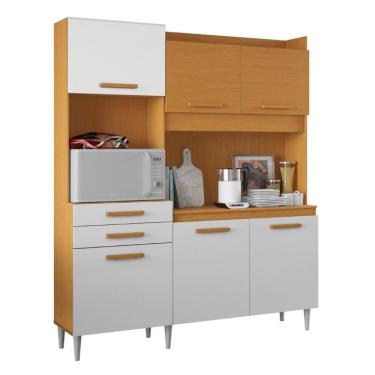 Imagem de Armário de Cozinha Selena Compacta Com 6 Portas 2 Gavetas
