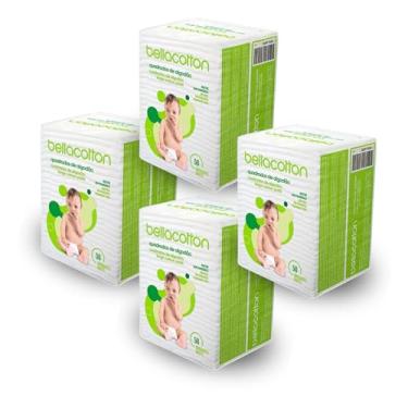 Imagem de Algodão quadrado bebê 4pac com 50un - 200 unidades