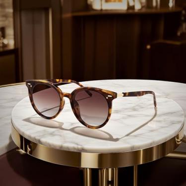 Imagem de Óculos de sol quadrados de metal moderno para homens e mulheres armações superdimensionadas elegantes para dirigir na praia roupas diárias, Armação leopardo/lente marrom gradiente, Lens Width: 63