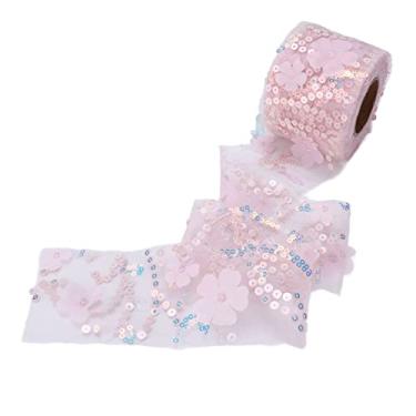 Imagem de Pssopp Fita de Tecido de Tule Lantejoulas Largura 6cm, 10 Jardas, Luz e Portátil, Tipos Artesanato, Fabricação Bonecas, Costura, para Artesanato Bricolage, Fabricação Chapéus, Decoração Interiores,