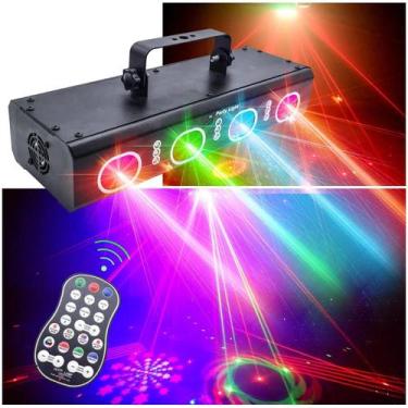 Imagem de Luzes De Festa DJ Com Efeitos 3D Controle Remoto Controle DMX Flash Es