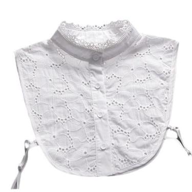 Imagem de Blusa removível de renda com gola falsa e gola alta para mulheres - Yi