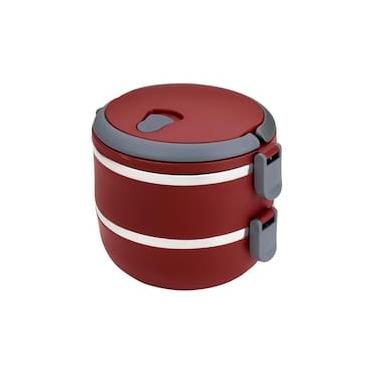 Imagem de Marmita Euro Home Lunch Box em Plástico e Aço Inox - Vermelha
