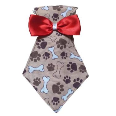 Imagem de Gravata Pet em Tecido com Elástico Regulável - Quatro Patas com Carinh