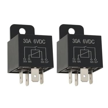 Imagem de Micro Traders 2 relés automotivos 6V 30A 4 pinos normalmente abertos compatíveis com Fendt AGCO compatível com carros vintage GUILERA