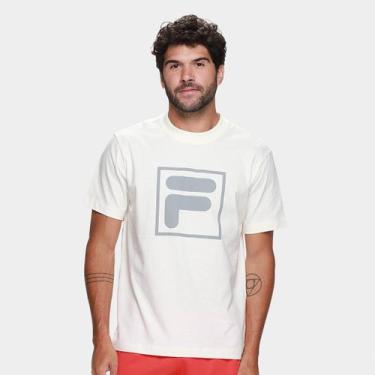 Imagem de Camiseta Fila Confort F-Box Union Classics Masculina, Branco, Cinza, G